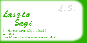 laszlo sagi business card